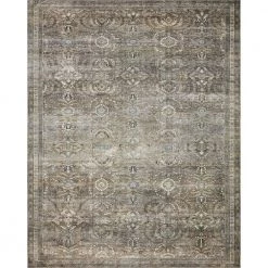 Layla Antique/Moss 2 ft. 6 in. x 9 ft. 6 in. Traditional 100% Polyester Runner Rug by LOLOI II