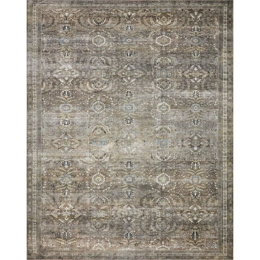 Layla Antique/Moss 7 ft. 6 in. x 9 ft. 6 in. Traditional 100% Polyester Runner Rug by LOLOI II 1 Layla Antique/Moss 7 ft. 6 in. x 9 ft. 6 in. Traditional 100% Polyester Runner Rug by LOLOI II