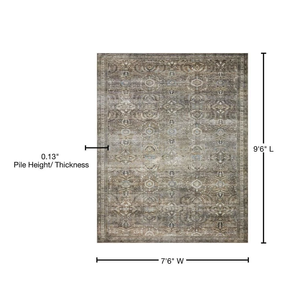 Layla Antique/Moss 7 ft. 6 in. x 9 ft. 6 in. Traditional 100% Polyester Runner Rug by LOLOI II 3 Layla Antique/Moss 7 ft. 6 in. x 9 ft. 6 in. Traditional 100% Polyester Runner Rug by LOLOI II - Image 3