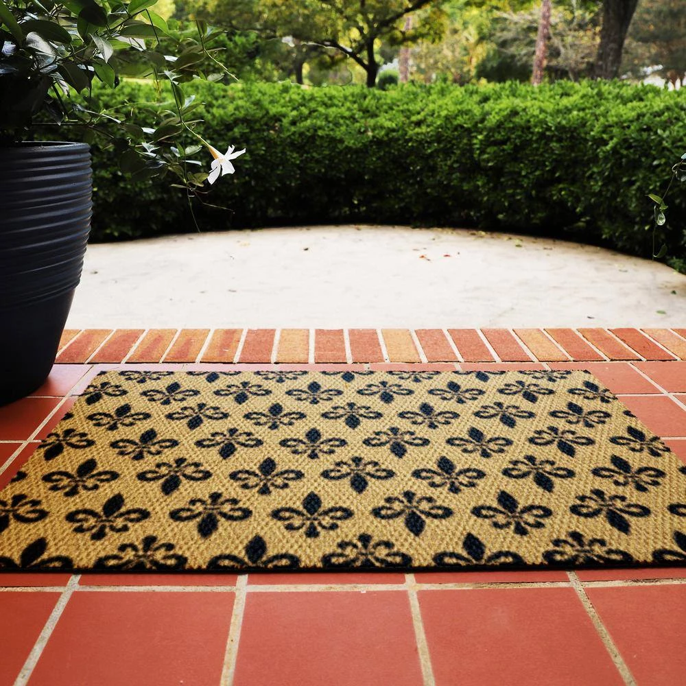 ReSisal Fluer Field Black 22 in. x 34 in. Recycled Polyester Indoor Outdoor Door Mat by Bungalow Flooring 6 ReSisal Fluer Field Black 22 in. x 34 in. Recycled Polyester Indoor Outdoor Door Mat by Bungalow Flooring - Image 6