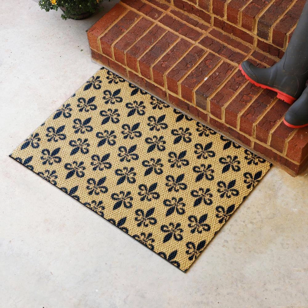 ReSisal Fluer Field Black 22 in. x 34 in. Recycled Polyester Indoor Outdoor Door Mat by Bungalow Flooring 2 ReSisal Fluer Field Black 22 in. x 34 in. Recycled Polyester Indoor Outdoor Door Mat by Bungalow Flooring - Image 2