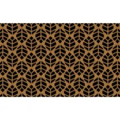 ReSisal Linear Leaf Black 22 in. x 34 in. Recycled Polyester Indoor Outdoor Door Mat by Bungalow Flooring