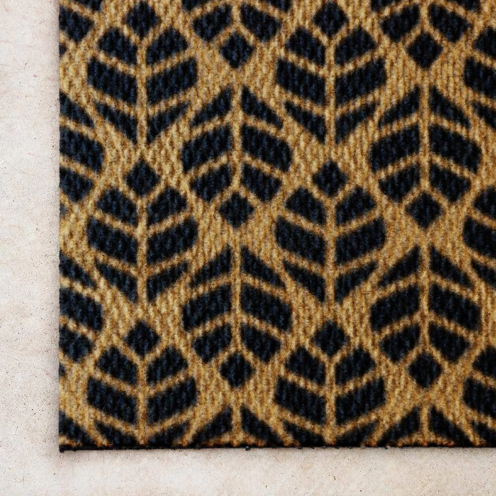 ReSisal Linear Leaf Black 22 in. x 34 in. Recycled Polyester Indoor Outdoor Door Mat by Bungalow Flooring 3 ReSisal Linear Leaf Black 22 in. x 34 in. Recycled Polyester Indoor Outdoor Door Mat by Bungalow Flooring - Image 3