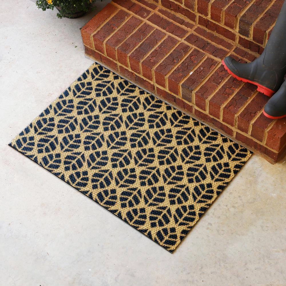 ReSisal Linear Leaf Black 22 in. x 34 in. Recycled Polyester Indoor Outdoor Door Mat by Bungalow Flooring 6 ReSisal Linear Leaf Black 22 in. x 34 in. Recycled Polyester Indoor Outdoor Door Mat by Bungalow Flooring - Image 6