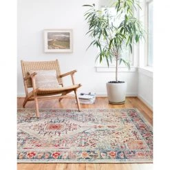 Nour Blue/Fiesta 5 ft. 2 in. x 7 ft. 7 in. Transitional Polypropylene Area Rug by LOLOI II -Bungalow Flooring Store blue fiesta loloi ii area rugs nournu 03bbfd5277 31 1000