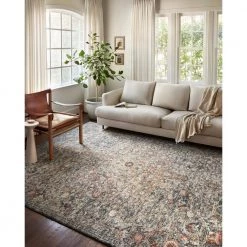 Saban Blue/Spice 9 ft. 4 in. x 13 ft. Traditional Polypropylene Pile Area Rug by LOLOI II -Bungalow Flooring Store blue spice loloi ii area rugs sabasab 02bbsq94d0 31 1000
