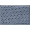 Aqua Shield Argyle Bluestone 23 in. x 35 in. Recycled Polyester/Rubber Indoor Outdoor Door Mat by Bungalow Flooring