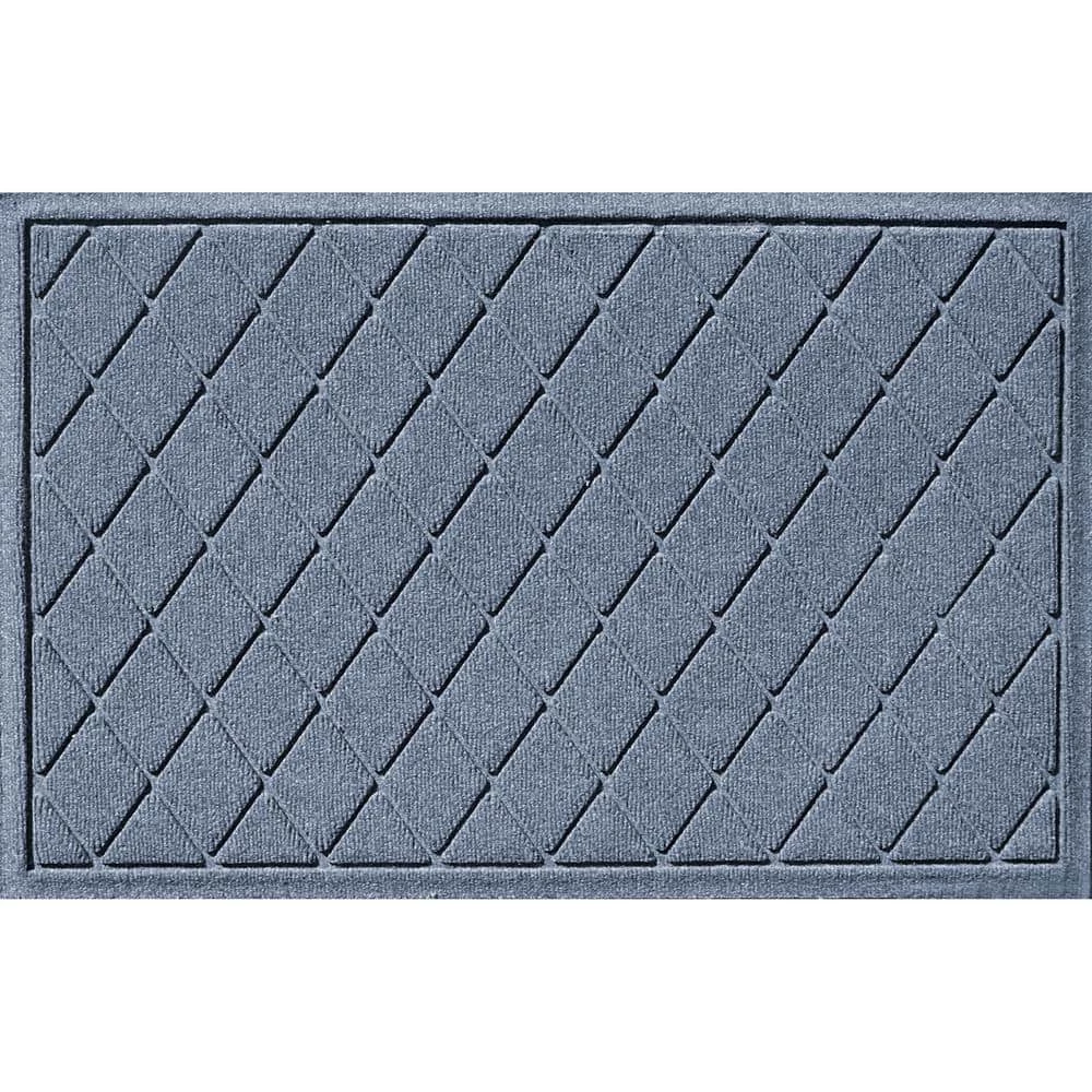 Aqua Shield Argyle Bluestone 23 in. x 35 in. Recycled Polyester/Rubber Indoor Outdoor Door Mat by Bungalow Flooring 1 Aqua Shield Argyle Bluestone 23 in. x 35 in. Recycled Polyester/Rubber Indoor Outdoor Door Mat by Bungalow Flooring