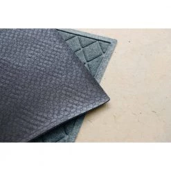 Aqua Shield Argyle Bluestone 45 in. x 70 in. Recycled Polyester/Rubber Indoor Outdoor Door Mat by Bungalow Flooring -Bungalow Flooring Store bluestone bungalow flooring door mats 20377580046 66 1000