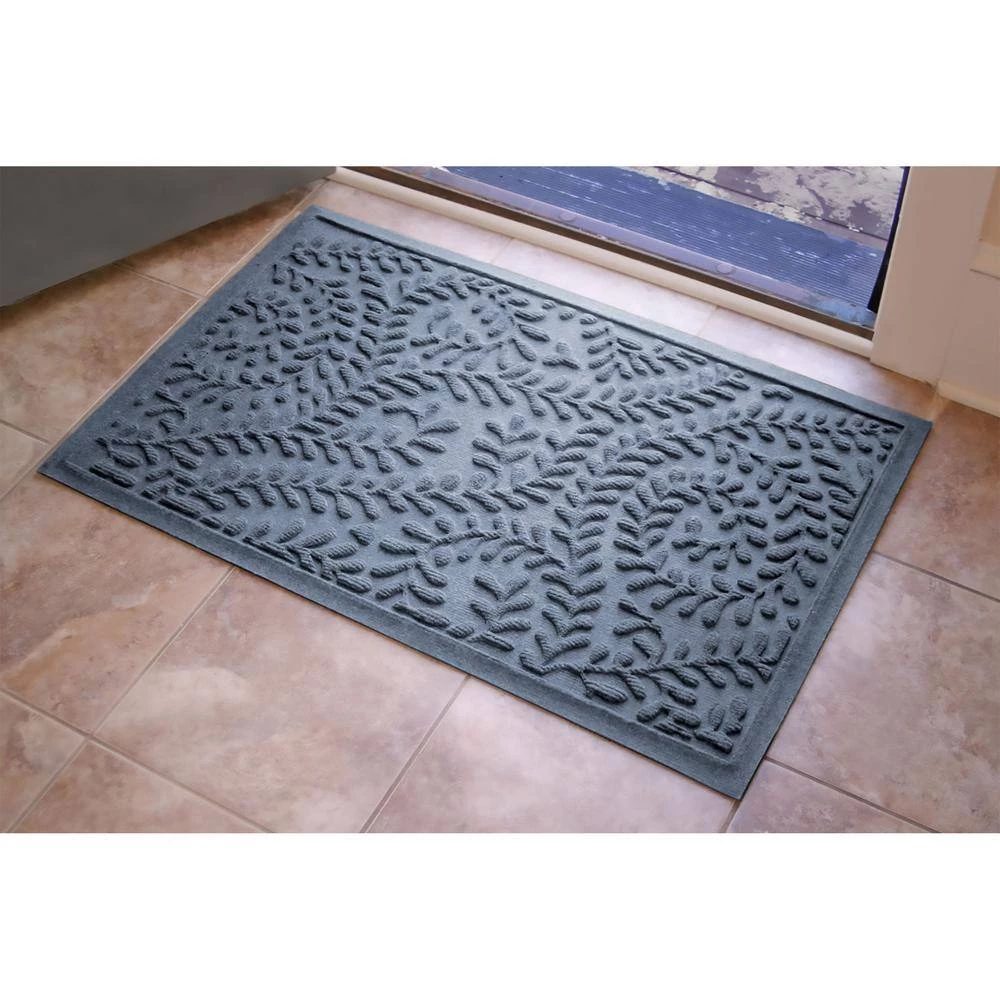 Aqua Shield Boxwood Bluestone 23 in. x 35 in. PET Polyester Door Mat by Bungalow Flooring 2 Aqua Shield Boxwood Bluestone 23 in. x 35 in. PET Polyester Door Mat by Bungalow Flooring - Image 2
