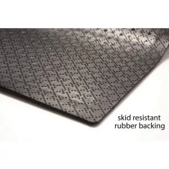 Aqua Shield Dog Paw Squares Bluestone 23 in. x 35 in. PET Polyester Pet Mat by Bungalow Flooring -Bungalow Flooring Store bluestone bungalow flooring door mats 20581580023 66 1000