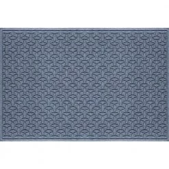 Aqua Shield Ellipse Bluestone 45 in. x 70 in. PET Polyester Door Mat by Bungalow Flooring