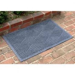 Aqua Shield Diamonds Bluestone 23 in. x 35 in. PET Polyester Door Mat by Bungalow Flooring -Bungalow Flooring Store bluestone bungalow flooring door mats 844580023 31 1000