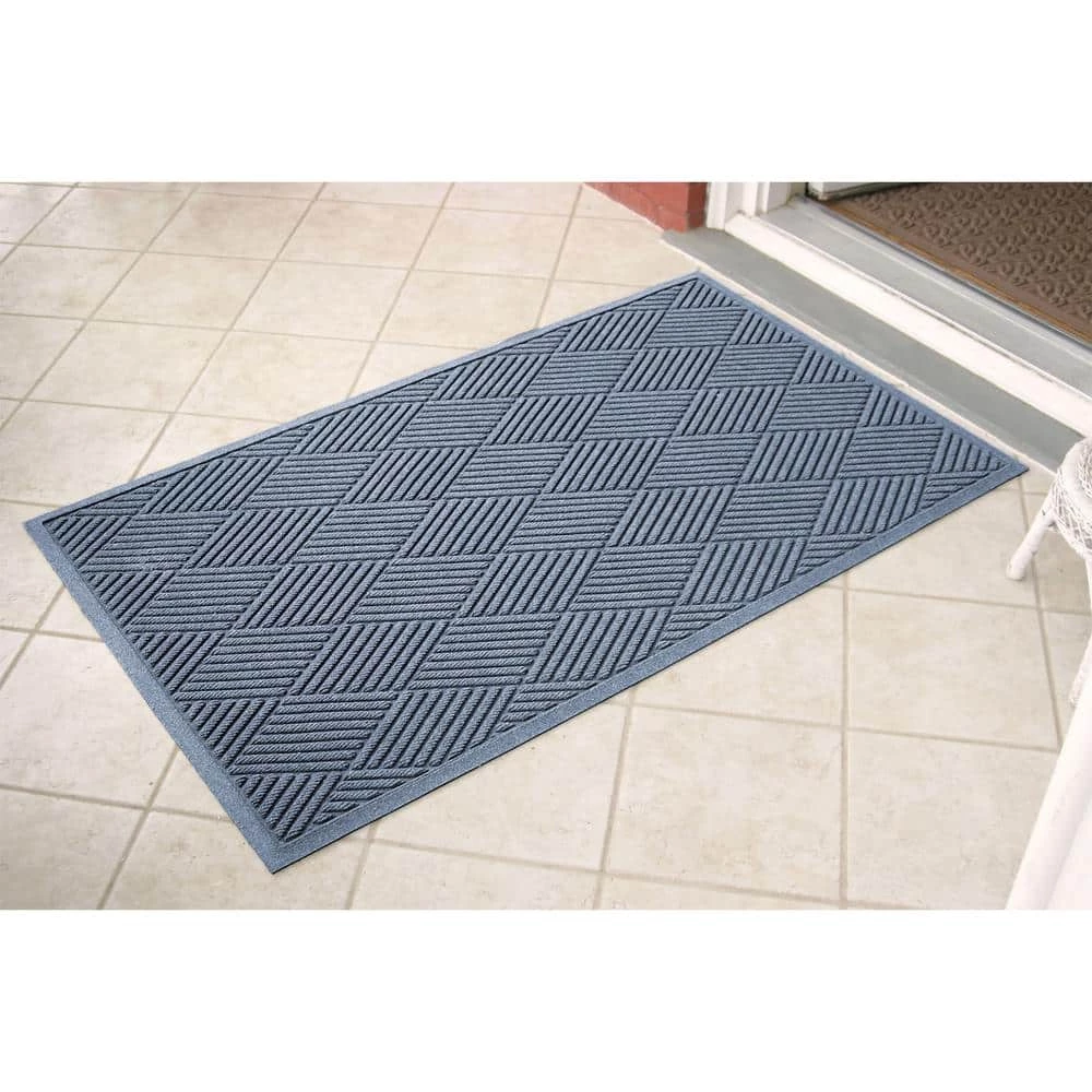 Aqua Shield Diamonds Bluestone 35 in. x 59 in. PET Polyester Door Mat by Bungalow Flooring 2 Aqua Shield Diamonds Bluestone 35 in. x 59 in. PET Polyester Door Mat by Bungalow Flooring - Image 2