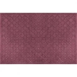 Aqua Shield Cordova Bordeaux 45 in. x 70 in. PET Polyester Door Mat by Bungalow Flooring