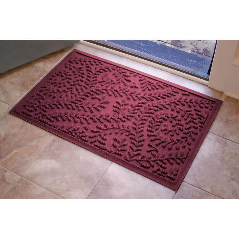 Aqua Shield Boxwood Bordeaux 22 in. x 60 in. PET Polyester Door Mat Runner Rug by Bungalow Flooring 2 Aqua Shield Boxwood Bordeaux 22 in. x 60 in. PET Polyester Door Mat Runner Rug by Bungalow Flooring - Image 2