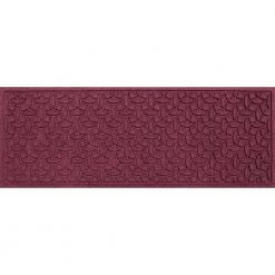 Aqua Shield Ellipse Bordeaux 22 in. x 60 in. PET Polyester Runner Rug Door Mat by Bungalow Flooring