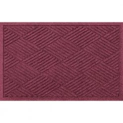 Aqua Shield Diamonds Bordeaux 23 in. x 35 in. PET Polyester Door Mat by Bungalow Flooring
