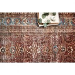 Layla Brick/Blue 1 ft. 6 in. x 1 ft. 6 in. Sample Traditional Polyester Area Rug by LOLOI II 8 Layla Brick/Blue 1 ft. 6 in. x 1 ft. 6 in. Sample Traditional Polyester Area Rug by LOLOI II -Bungalow Flooring Store brick blue loloi ii area rugs layllay 01bkbb160s a0 1000