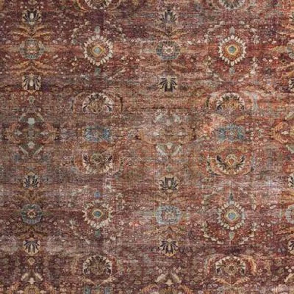 Layla Brick/Blue 1 ft. 6 in. x 1 ft. 6 in. Sample Traditional Polyester Area Rug by LOLOI II 5 Layla Brick/Blue 1 ft. 6 in. x 1 ft. 6 in. Sample Traditional Polyester Area Rug by LOLOI II - Image 5