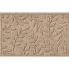 Aqua Shield Brittney Leaf Camel 23 in. x 35 in. PET Polyester Door Mat by Bungalow Flooring