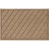 Aqua Shield Argyle Camel 23 in. x 35 in. Recycled Polyester/Rubber Indoor Outdoor Door Mat by Bungalow Flooring
