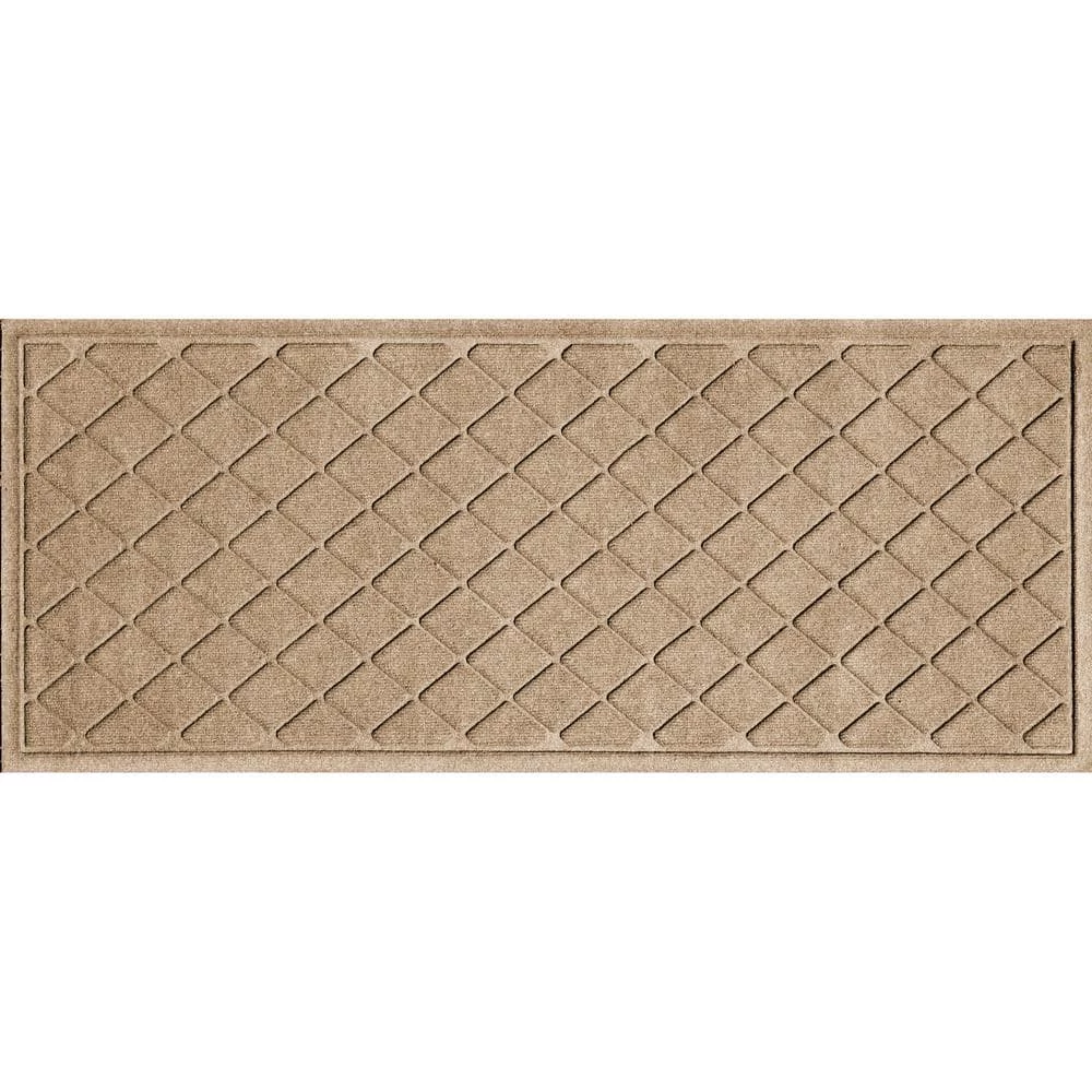 Aqua Shield Argyle Camel 22 in. x 60 in. Recycled Polyester/Rubber Indoor Outdoor Runner Rug Mat by Bungalow Flooring 1 Aqua Shield Argyle Camel 22 in. x 60 in. Recycled Polyester/Rubber Indoor Outdoor Runner Rug Mat by Bungalow Flooring