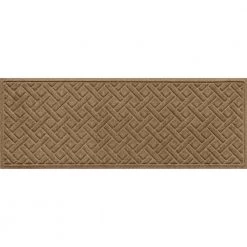 Aqua Shield Lattice Camel 22 in. x 60 in. PET Polyester Indoor Outdoor Door Mat by Bungalow Flooring