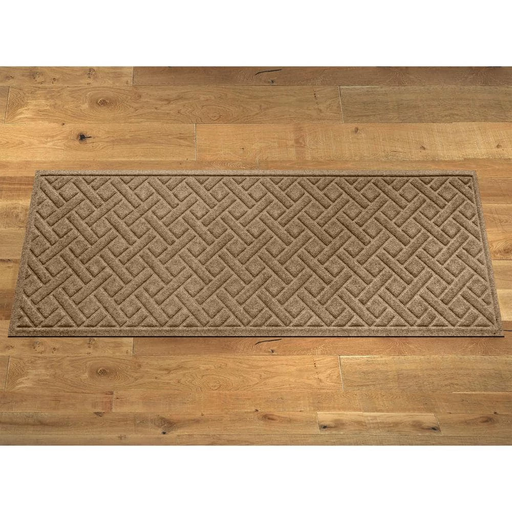 Aqua Shield Lattice Camel 22 in. x 60 in. PET Polyester Indoor Outdoor Door Mat by Bungalow Flooring 2 Aqua Shield Lattice Camel 22 in. x 60 in. PET Polyester Indoor Outdoor Door Mat by Bungalow Flooring - Image 2