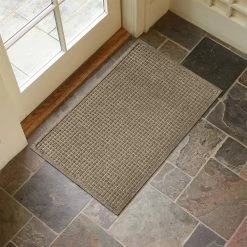 Aqua Shield Squares 18 in. x 27 in. PET Polyester Indoor Outdoor Door Mat Camel by Bungalow Flooring 14 Aqua Shield Squares 18 in. x 27 in. PET Polyester Indoor Outdoor Door Mat Camel by Bungalow Flooring -Bungalow Flooring Store camel bungalow flooring door mats 280501827 4f 1000