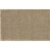 Aqua Shield Squares 18 in. x 27 in. PET Polyester Indoor Outdoor Door Mat Camel by Bungalow Flooring