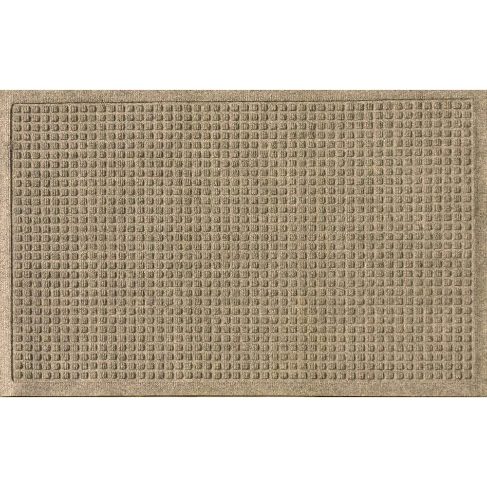 Aqua Shield Squares 18 in. x 27 in. PET Polyester Indoor Outdoor Door Mat Camel by Bungalow Flooring 1 Aqua Shield Squares 18 in. x 27 in. PET Polyester Indoor Outdoor Door Mat Camel by Bungalow Flooring