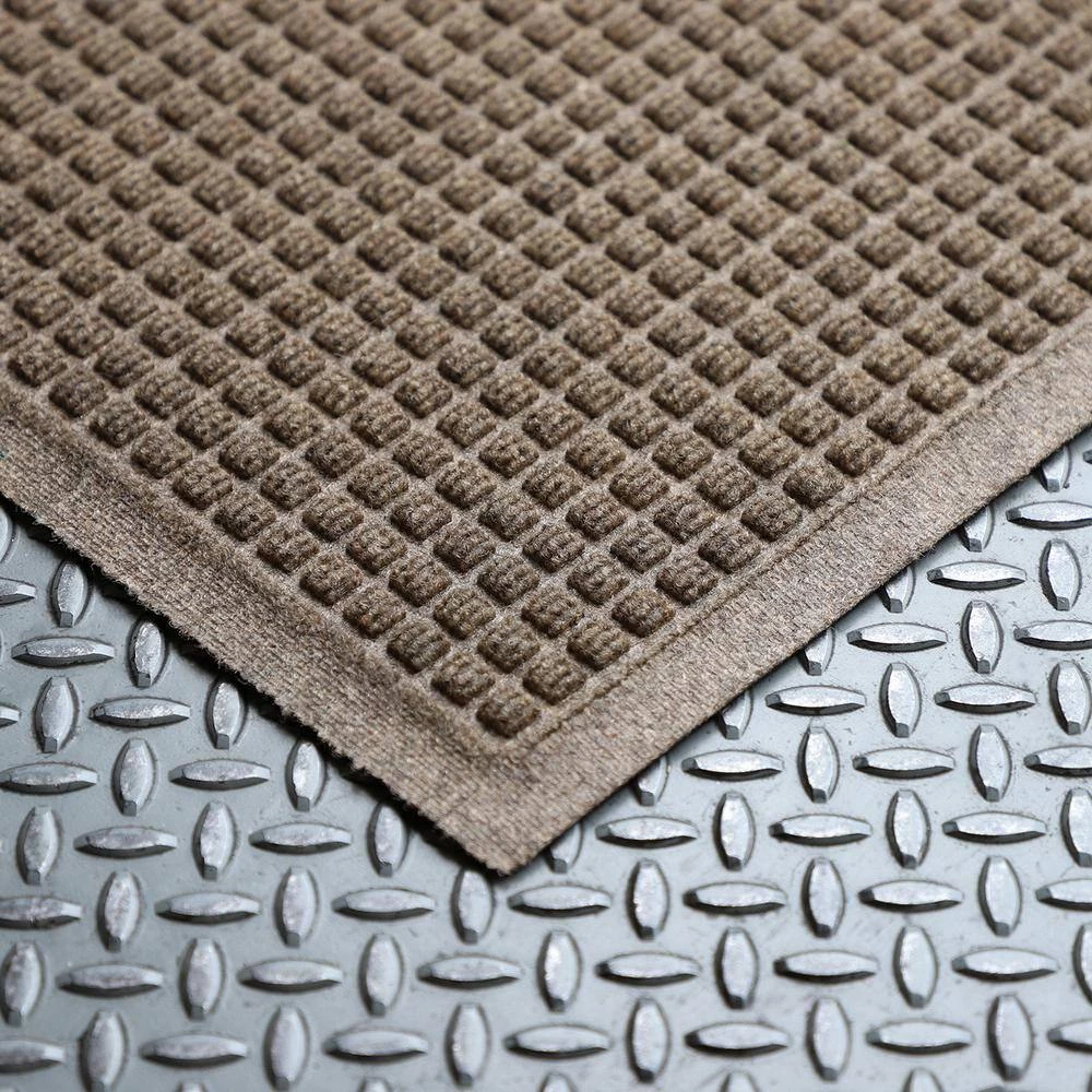 Aqua Shield Squares 18 in. x 27 in. PET Polyester Indoor Outdoor Door Mat Camel by Bungalow Flooring 3 Aqua Shield Squares 18 in. x 27 in. PET Polyester Indoor Outdoor Door Mat Camel by Bungalow Flooring - Image 3