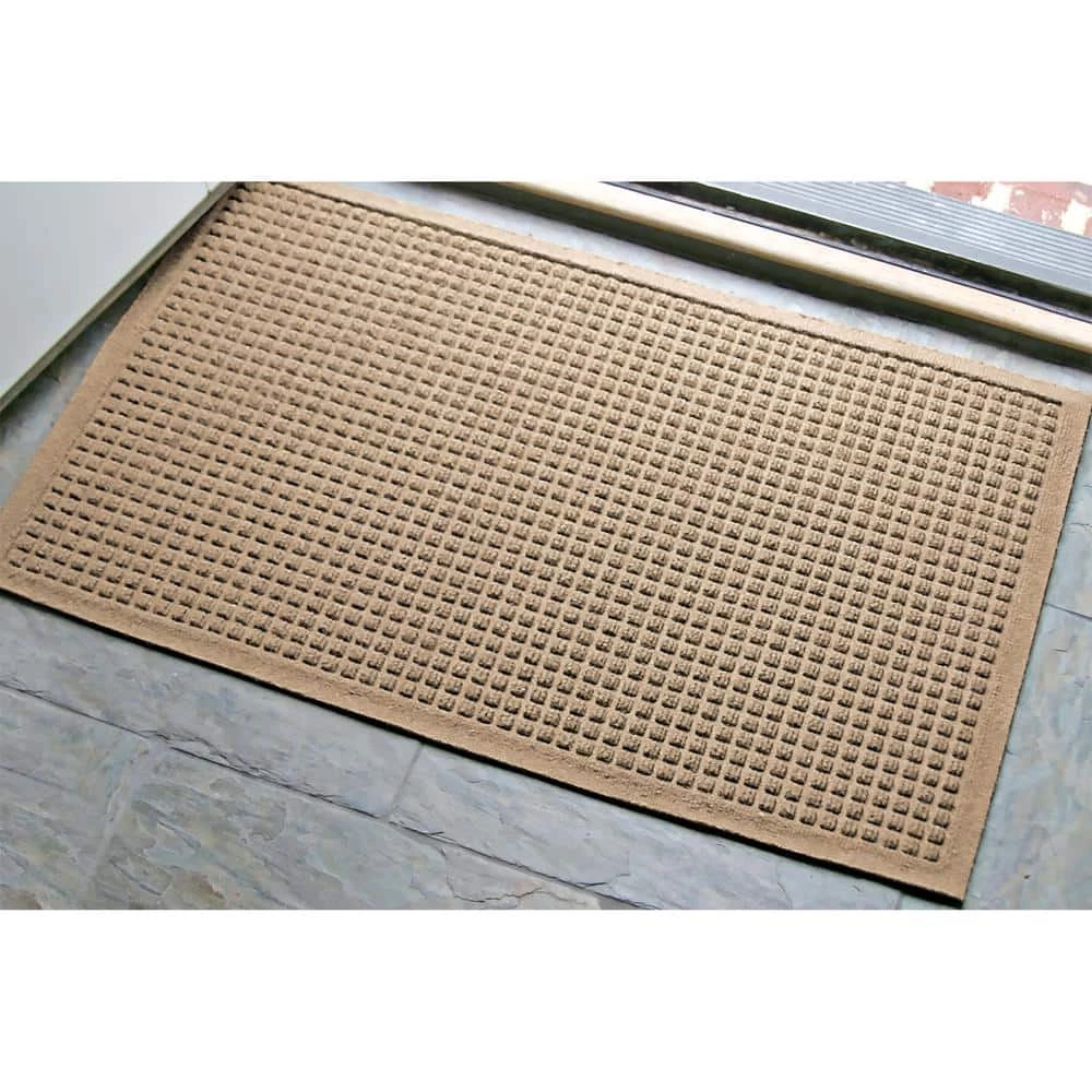 Aqua Shield Squares 18 in. x 27 in. PET Polyester Indoor Outdoor Door Mat Camel by Bungalow Flooring 2 Aqua Shield Squares 18 in. x 27 in. PET Polyester Indoor Outdoor Door Mat Camel by Bungalow Flooring - Image 2