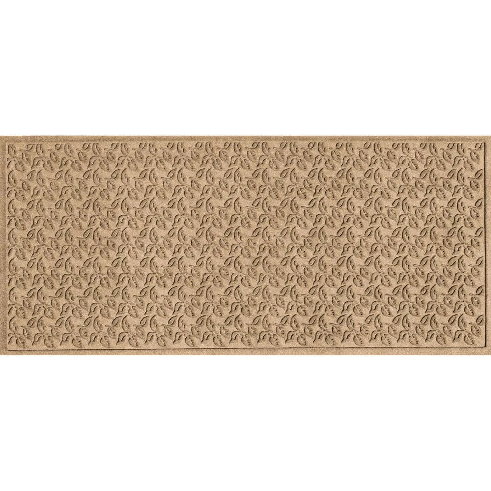 Aqua Shield Dogwood Leaf Camel 22 in. x 60 in. PET Polyester Door Mat Runner Rug by Bungalow Flooring 1 Aqua Shield Dogwood Leaf Camel 22 in. x 60 in. PET Polyester Door Mat Runner Rug by Bungalow Flooring
