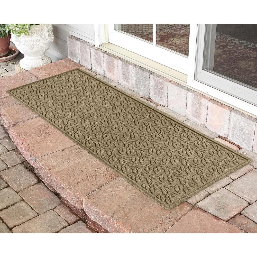Aqua Shield Dogwood Leaf Camel 22 in. x 60 in. PET Polyester Door Mat Runner Rug by Bungalow Flooring 2 Aqua Shield Dogwood Leaf Camel 22 in. x 60 in. PET Polyester Door Mat Runner Rug by Bungalow Flooring - Image 2