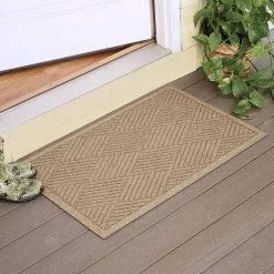 Aqua Shield Diamonds Camel 23 in. x 35 in. PET Polyester Door Mat by Bungalow Flooring -Bungalow Flooring Store camel bungalow flooring door mats 844500023 4f 1000