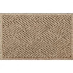 Aqua Shield Diamonds Camel 23 in. x 35 in. PET Polyester Door Mat by Bungalow Flooring