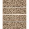 Aqua Shield Fall Day Camel 8.5 in. X 30 in. PET Polyester Indoor Outdoor Stair Tread Covers (Set of 4) by Bungalow Flooring