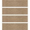 Aqua Shield Diamonds Camel 8.5 in. x 30 in. PET Polyester Indoor Outdoor Stair Tread Cover (Set of 4) by Bungalow Flooring