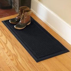 Aqua Shield Squares 15 in. x 36 in. Boot Tray Charcoal by Bungalow Flooring -Bungalow Flooring Store charcoal bungalow flooring boot trays 20447541536 31 1000