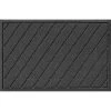 Aqua Shield Argyle Charcoal 23 in. x 35 in. Recycled Polyester/Rubber Indoor Outdoor Door Mat by Bungalow Flooring