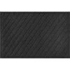 Aqua Shield Argyle Charcoal 34 in. x 52 in. Recycled Polyester/Rubber Indoor Outdoor Door Mat by Bungalow Flooring