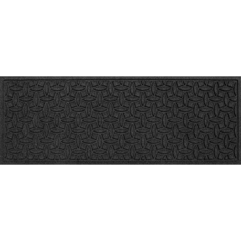 Aqua Shield Ellipse Charcoal 22 in. x 60 in. PET Polyester Runner Rug Door Mat by Bungalow Flooring 1 Aqua Shield Ellipse Charcoal 22 in. x 60 in. PET Polyester Runner Rug Door Mat by Bungalow Flooring