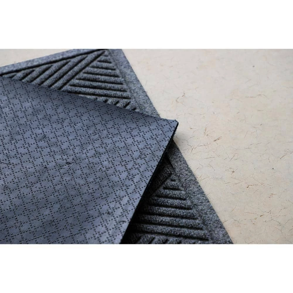 Aqua Shield Diamonds Charcoal 3 ft. x 8 ft. PET Polyester Runner Rug by Bungalow Flooring 4 Aqua Shield Diamonds Charcoal 3 ft. x 8 ft. PET Polyester Runner Rug by Bungalow Flooring - Image 4