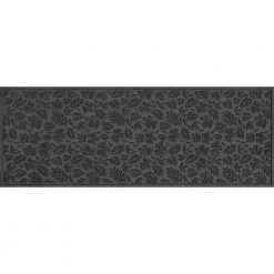 Aqua Shield Fall Day Charcoal 22 in. x 60 in. PET Polyester Door Mat by Bungalow Flooring