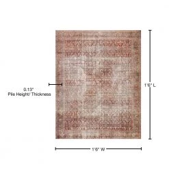 Layla Cinnamon/Sage 1 ft. 6 in. x 1 ft. 6 in. Sample Traditional Polyester Area Rug by LOLOI II -Bungalow Flooring Store cinnamon sage loloi ii area rugs layllay 11cmsg160s 76 1000