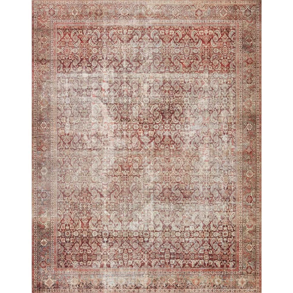 Layla Cinnamon/Sage 2 ft. 3 in. x 3 ft. 9 in. Traditional 100% Polyester Area Rug by LOLOI II 1 Layla Cinnamon/Sage 2 ft. 3 in. x 3 ft. 9 in. Traditional 100% Polyester Area Rug by LOLOI II