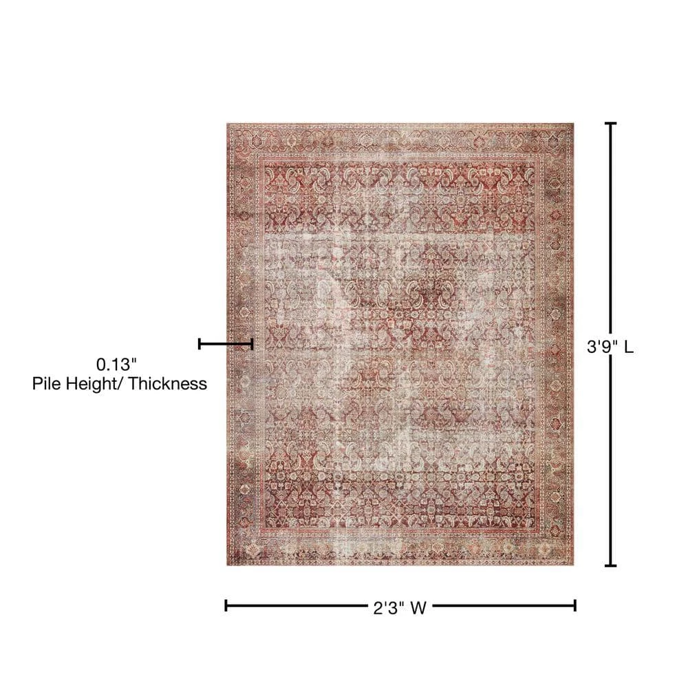 Layla Cinnamon/Sage 2 ft. 3 in. x 3 ft. 9 in. Traditional 100% Polyester Area Rug by LOLOI II 3 Layla Cinnamon/Sage 2 ft. 3 in. x 3 ft. 9 in. Traditional 100% Polyester Area Rug by LOLOI II - Image 3