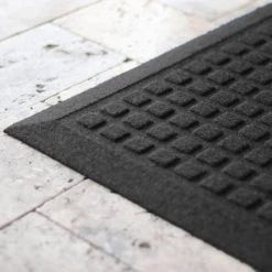 Sole Comfort Coal Black 24 in. x 36 in. PET Polyester Anti-Fatigue Mat by Bungalow Flooring -Bungalow Flooring Store coal black bungalow flooring door mats 3451232436 1d 1000